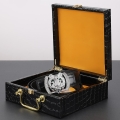 Mens Alligator Leather Belts With Tiger Pattern Buckle